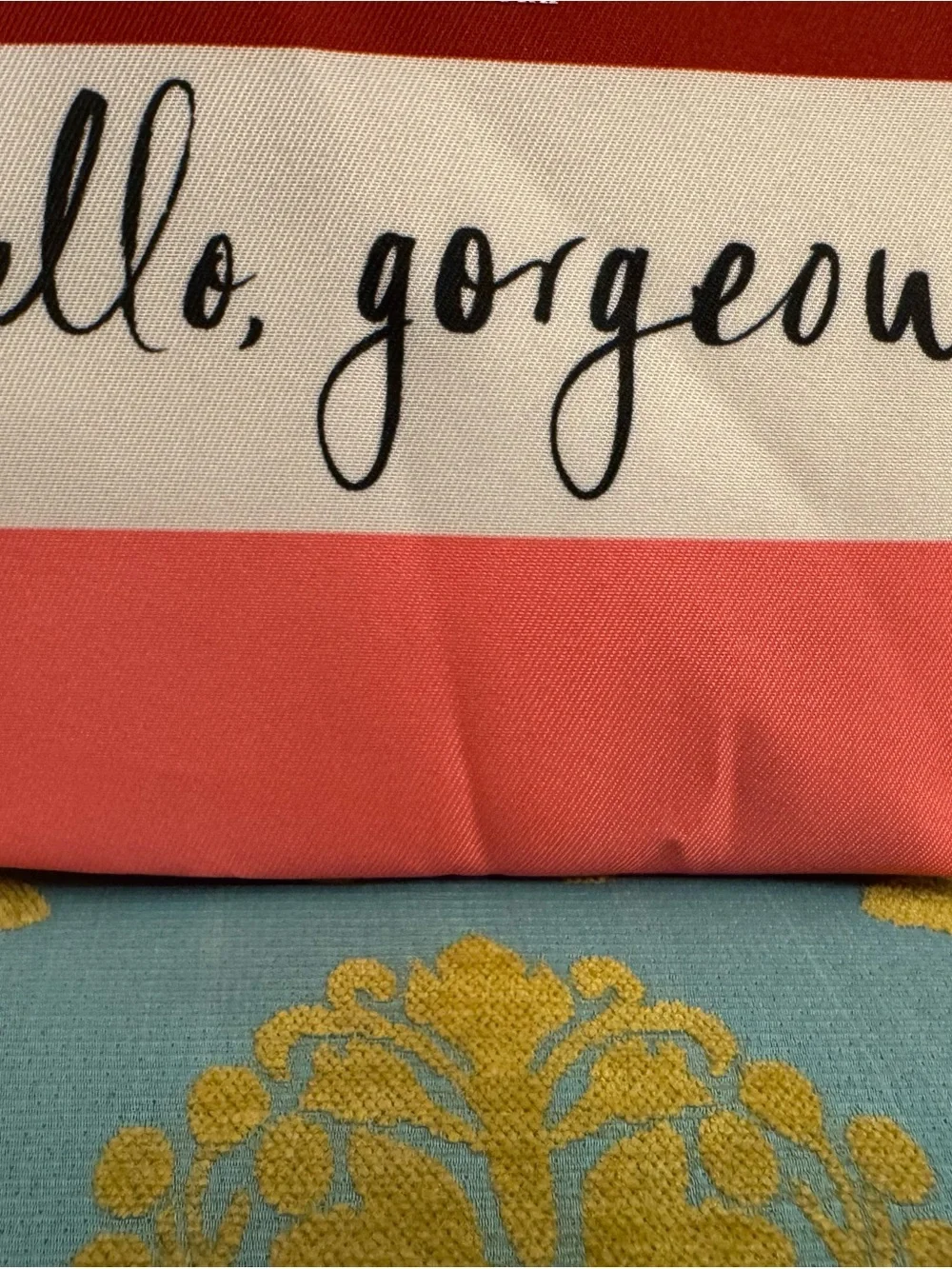 NEW Kate Spade X Clinique Pink & Red 'Hello, Gorgeous' Cosmetic Pouch